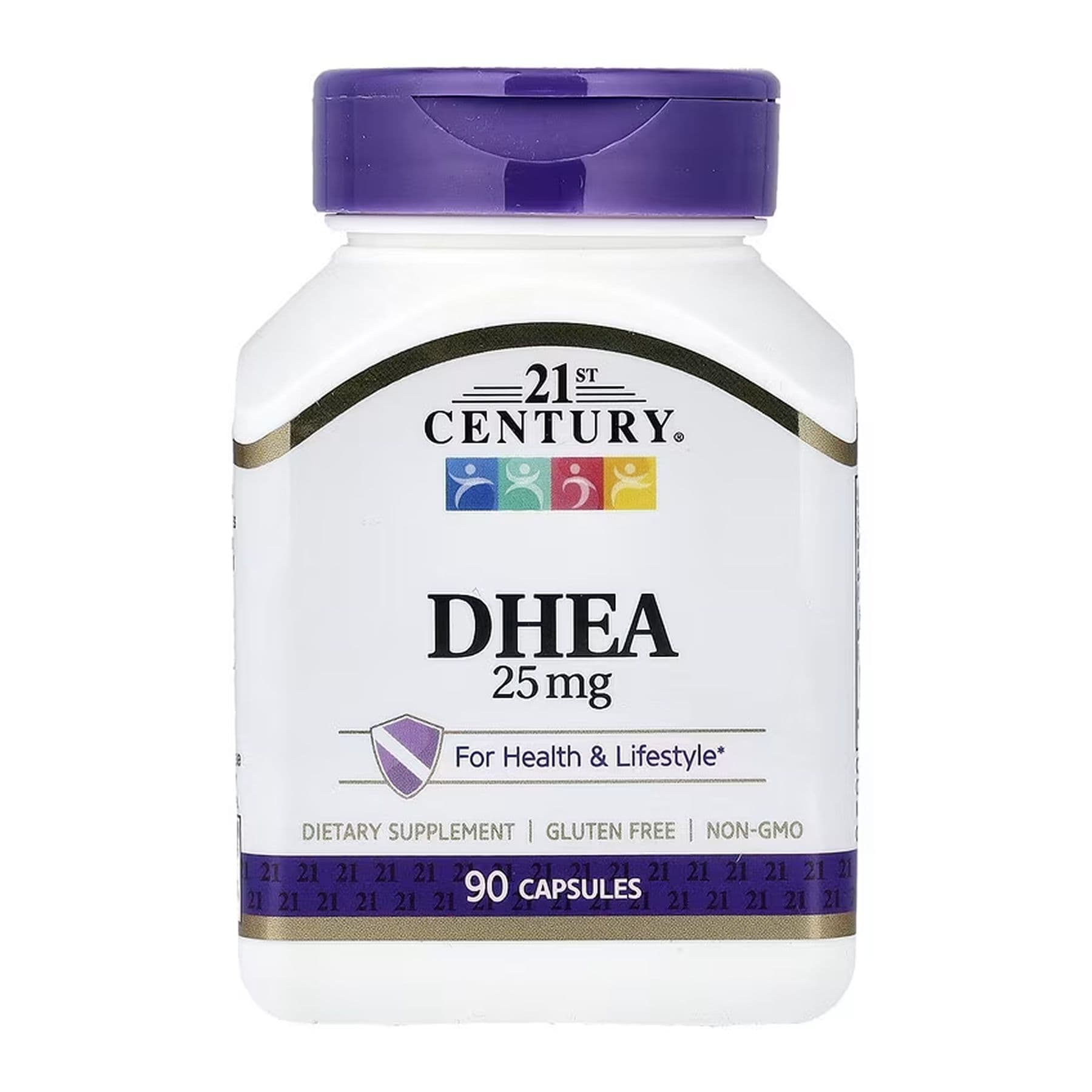 DHEA, 25 мг, 90 капсул, 21st Century