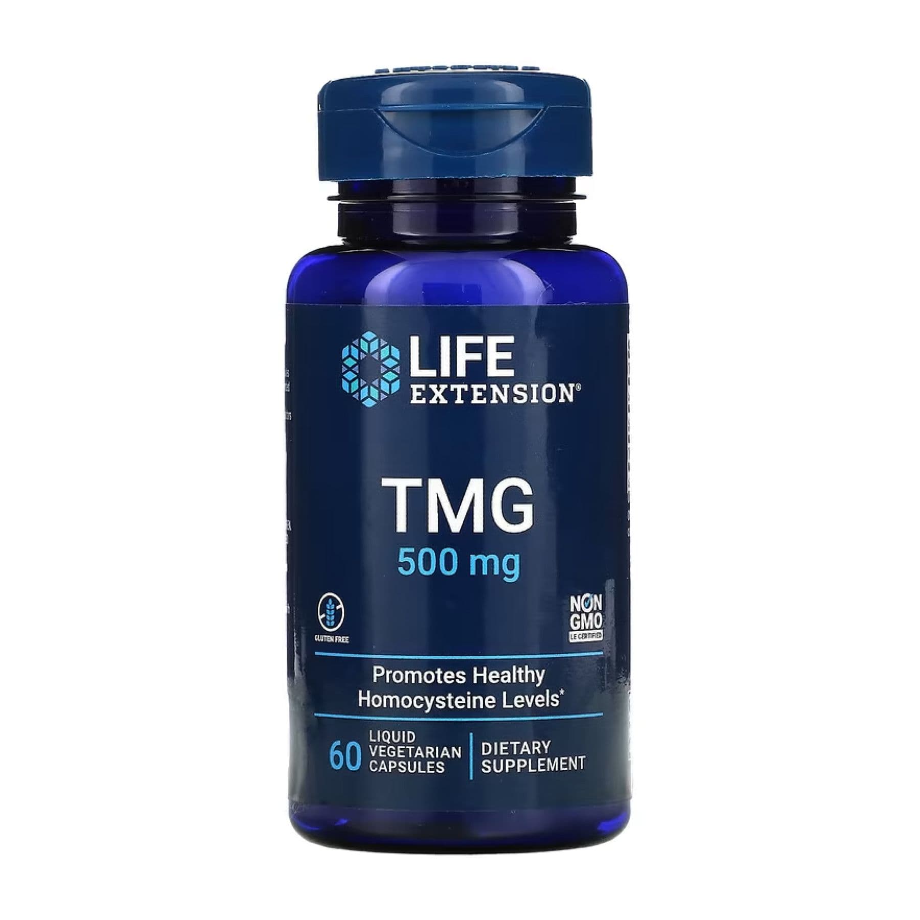 TMG (триметилгліцин) 500 мг, 60 рідких капсул, Life Extension