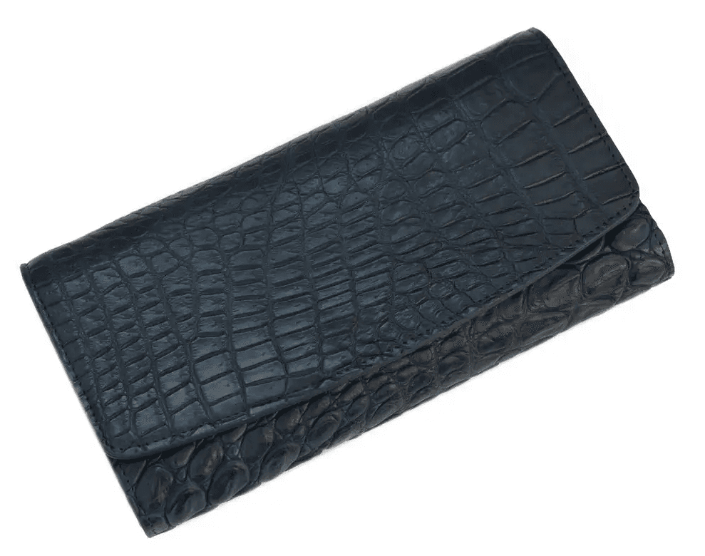 Гаманець зі шкіри крокодила Exotic Leather Синій (cw 95_1)