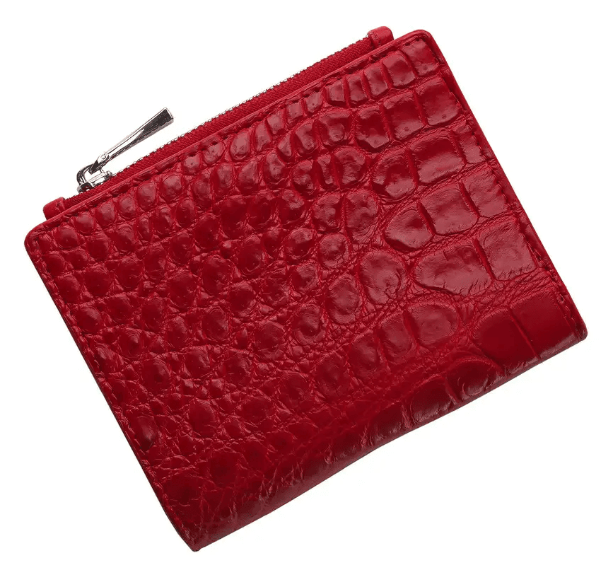 Гаманець зі шкіри крокодила Exotic Leather Червоний (cw 96)