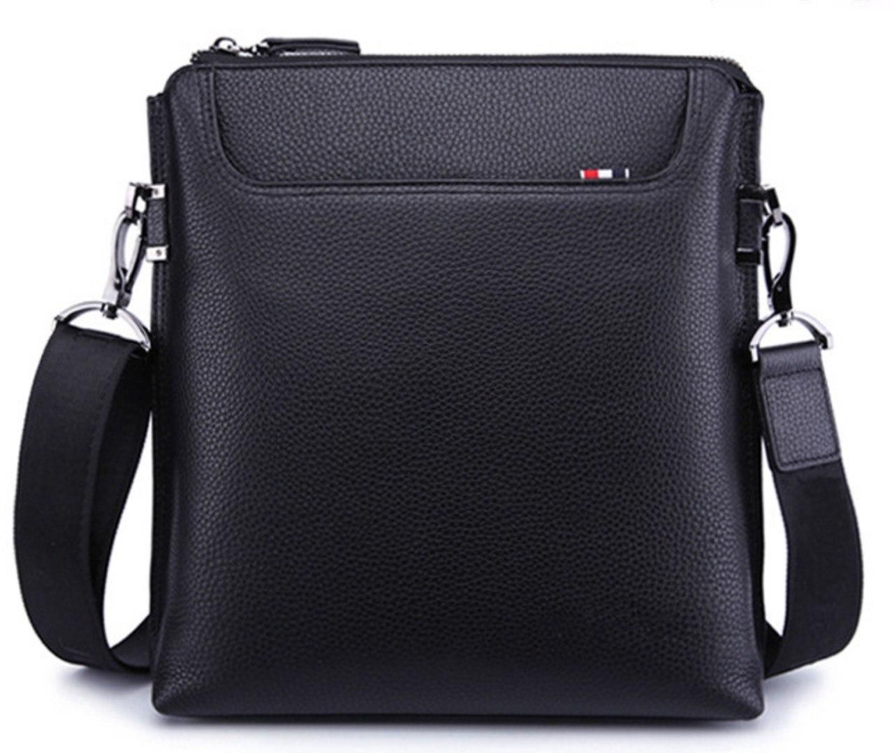 Каркасная мужская наплечная сумка натуральная кожа Tiding Bag A25F-8868A