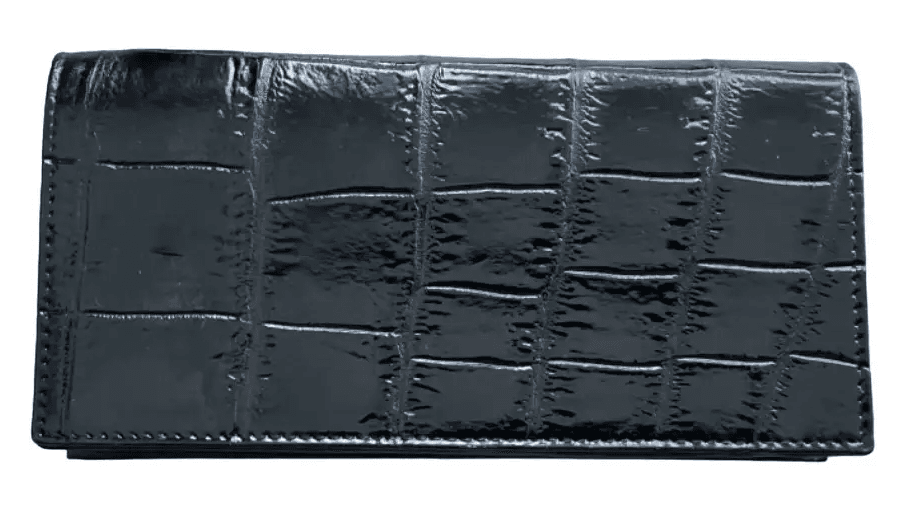 Гаманець портмоне жіночий зі шкіри крокодила Exotic Leather чорний (cw11_5)