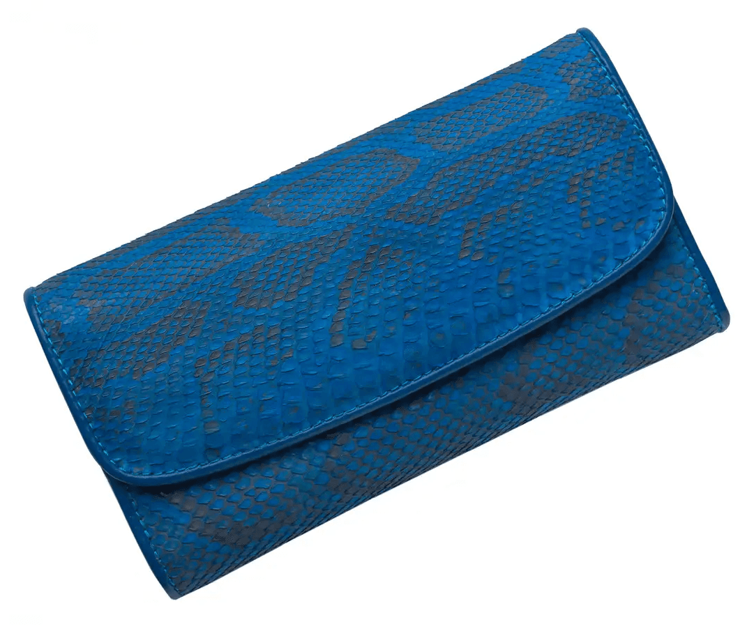 Гаманець зі шкіри пітона Exotic Leather Синій (snw26)