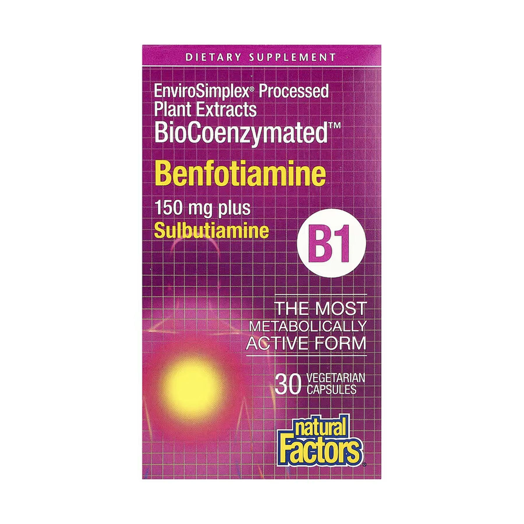 BioCoenzymated Бенфотиамин, 30 капсул, Natural Factors