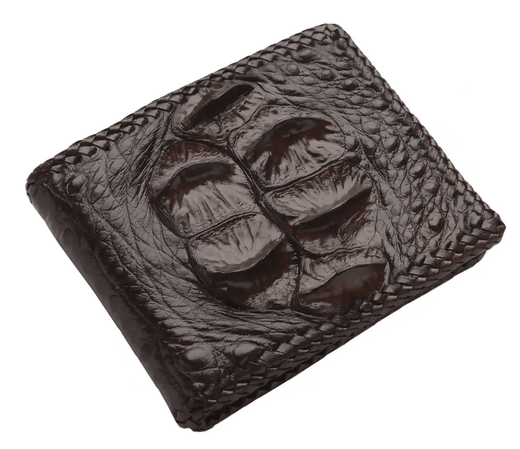 Портмоне чоловіче зі шкіри крокодила Exotic Leather Коричневе (cw 64)