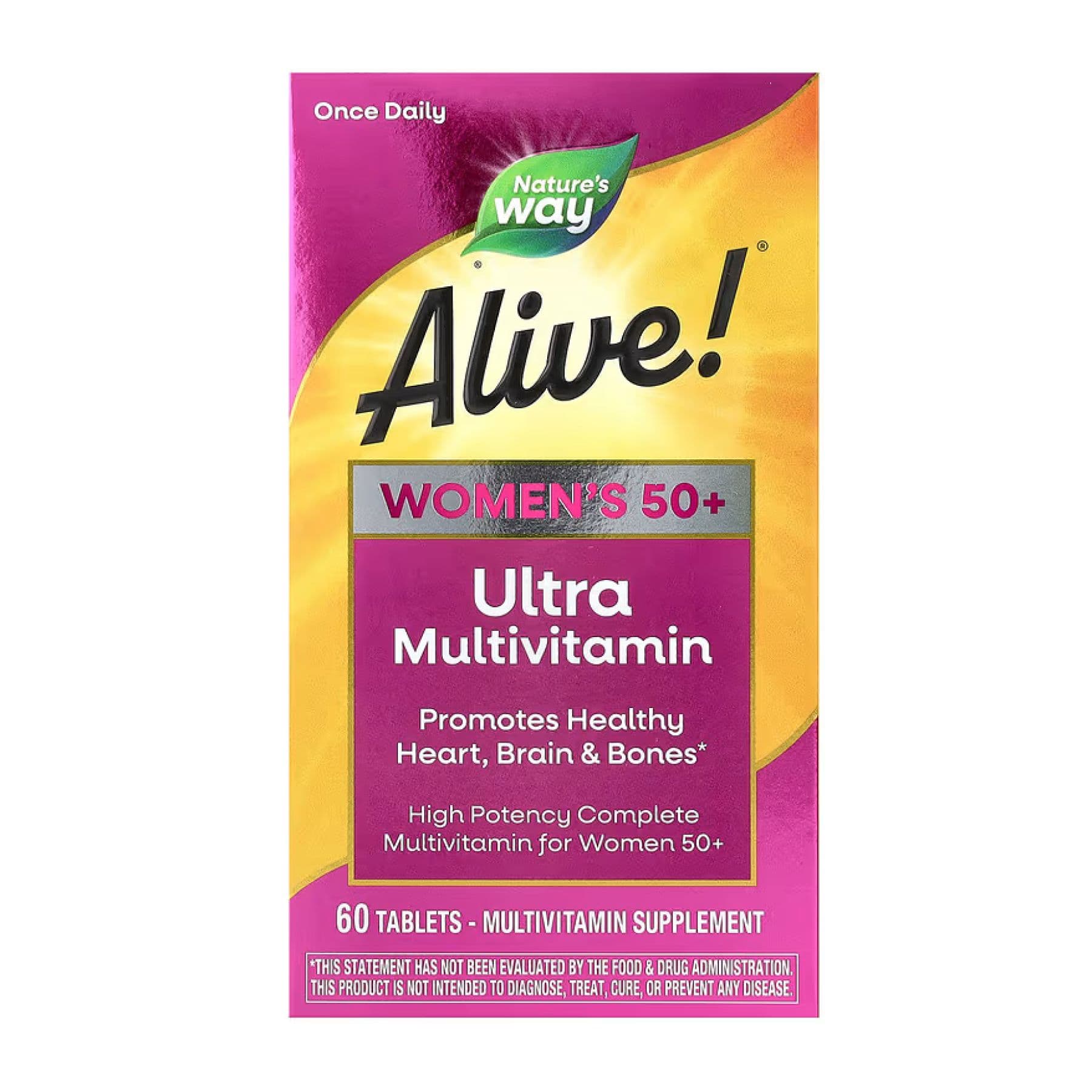 Мультівітаміни для жінок 50+ Once Daily Ultra, 60 таблеток, Nature's Way