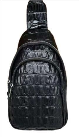 Чоловічий слінг із тисненням крокодил Tiding Bag CR-A25F-2305A — фото 1