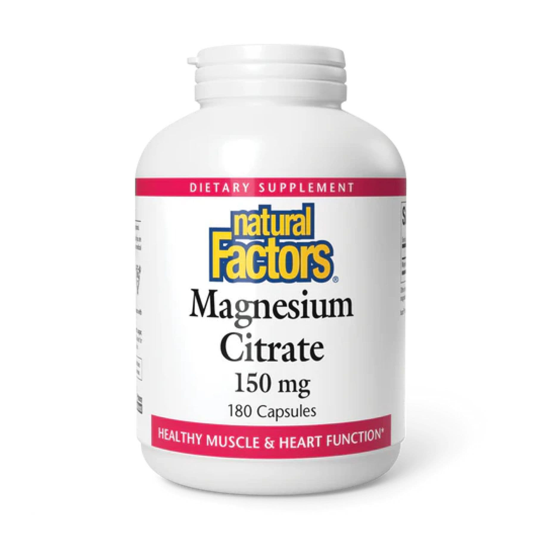 Цитрат магния 150 мг, 180 капсул, Natural Factors