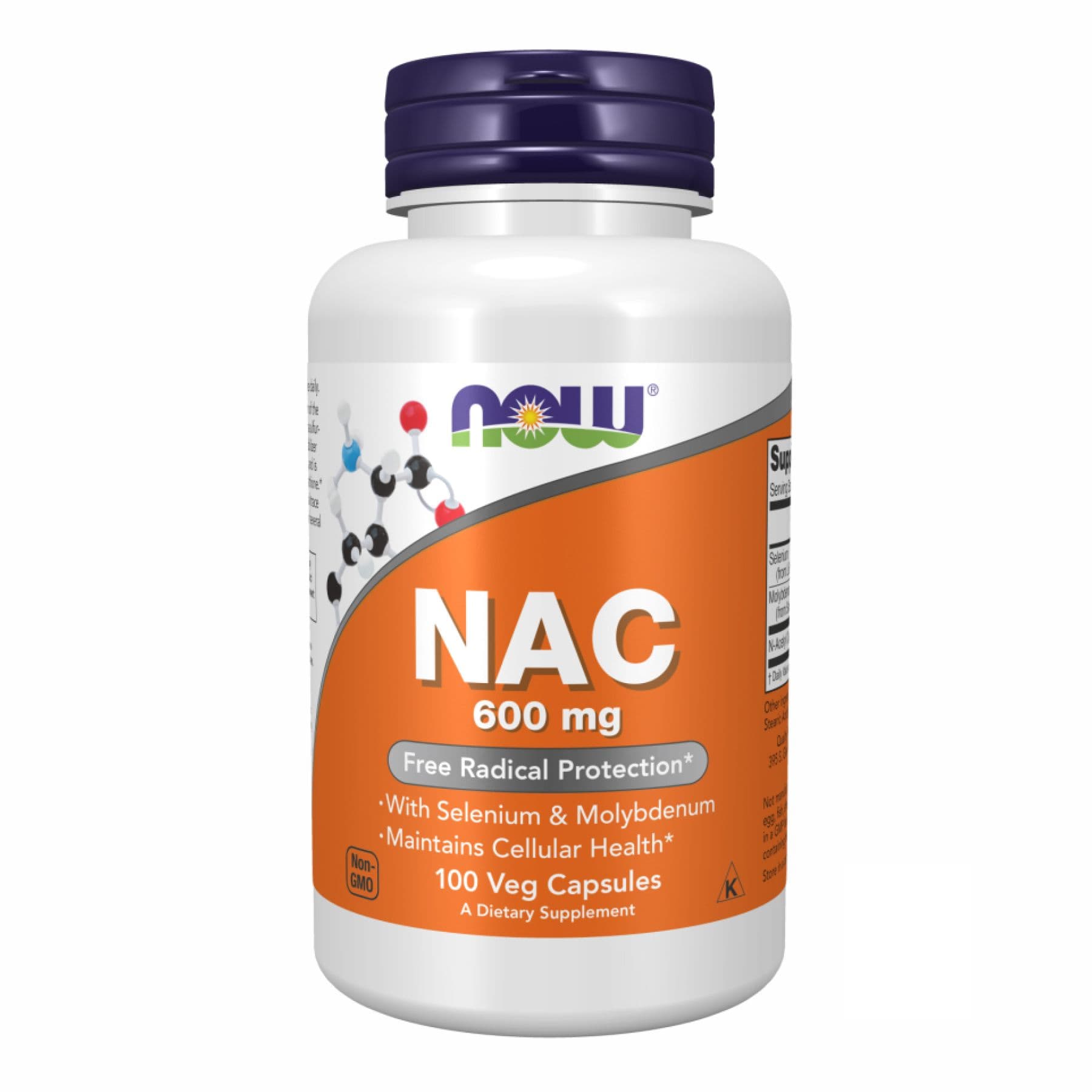 NAC-ацетилцистеїн, 600 мг, 100 вег. капсул