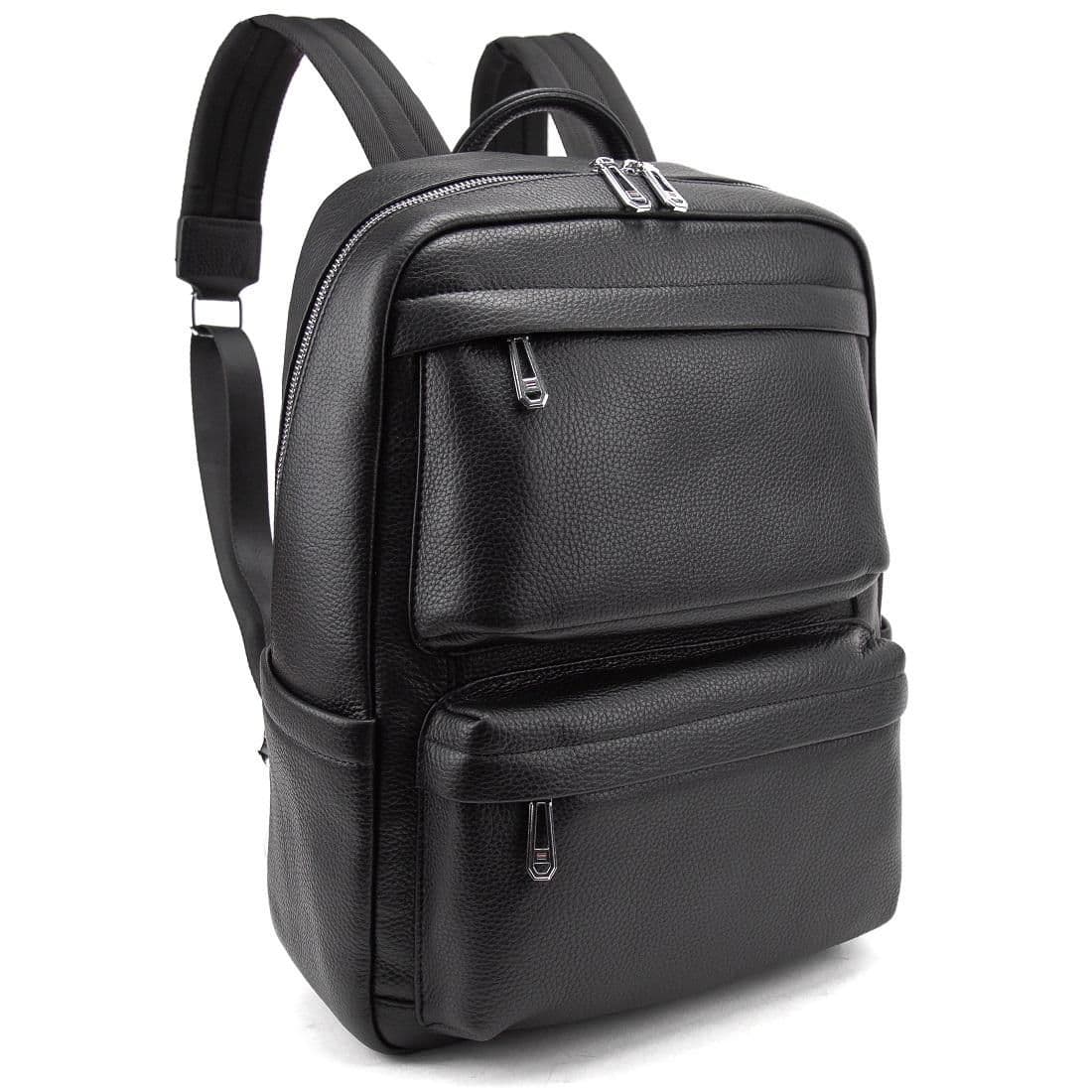 Чоловічий шкіряний рюкзак чорний Tiding Bag A25F-210727A — фото 1