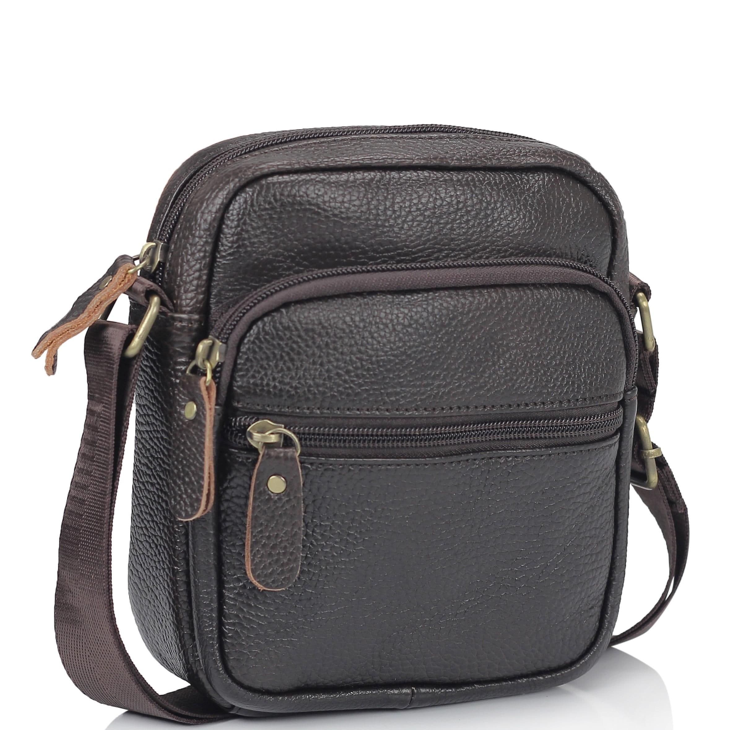Чоловіча шкіряна сумка-месенджер через плече Tiding Bag N2-1009DB