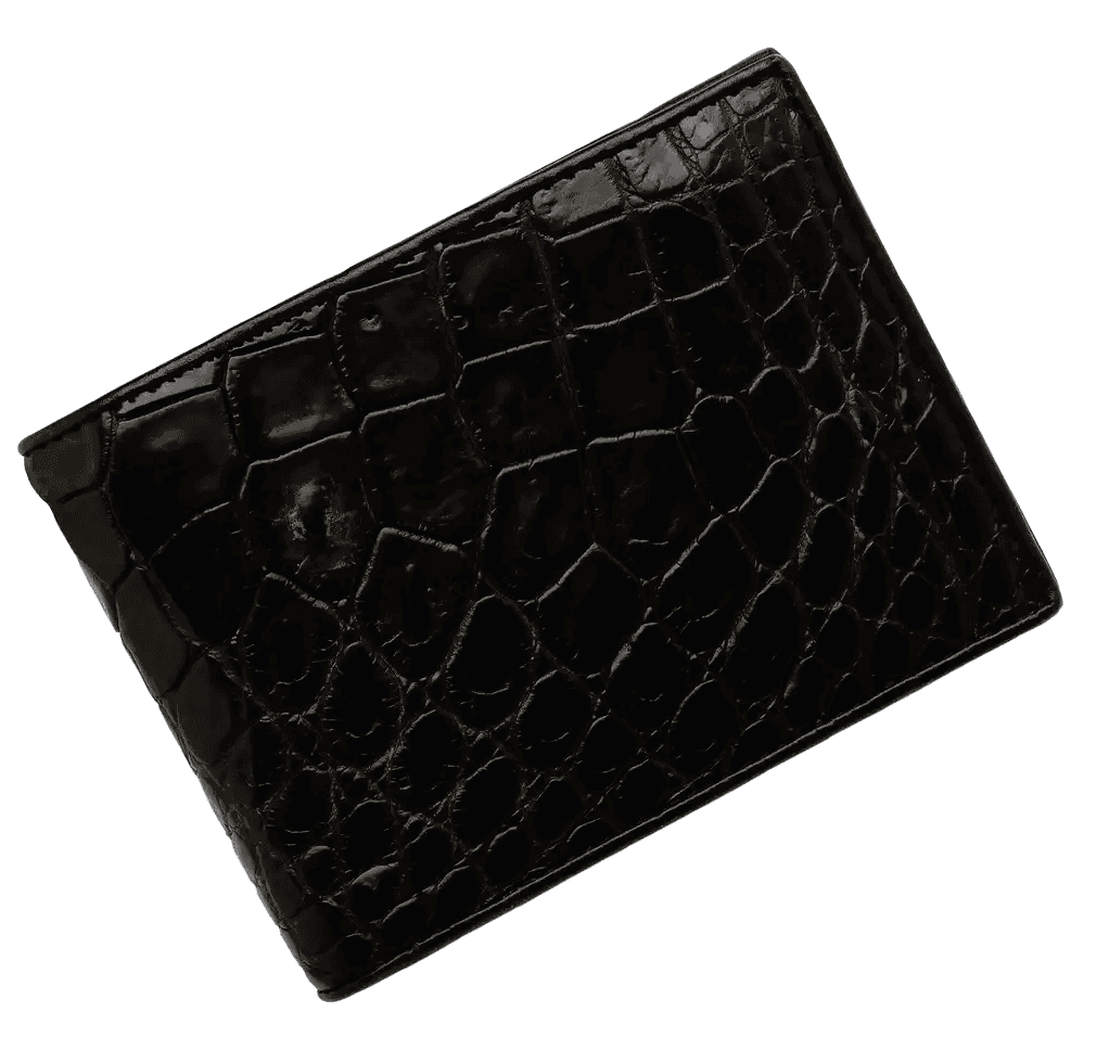 Гаманець зі шкіри крокодила Exotic Leather Чорний (cw 35_3)
