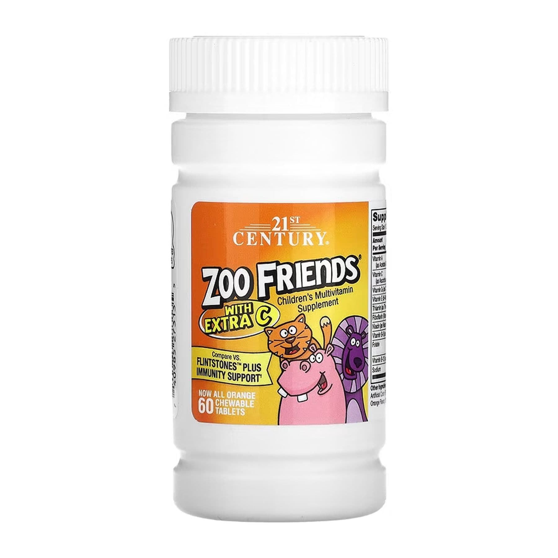 Zoo Friends Multi с дополнительным C, 60 жев. таблеток, 21st Century