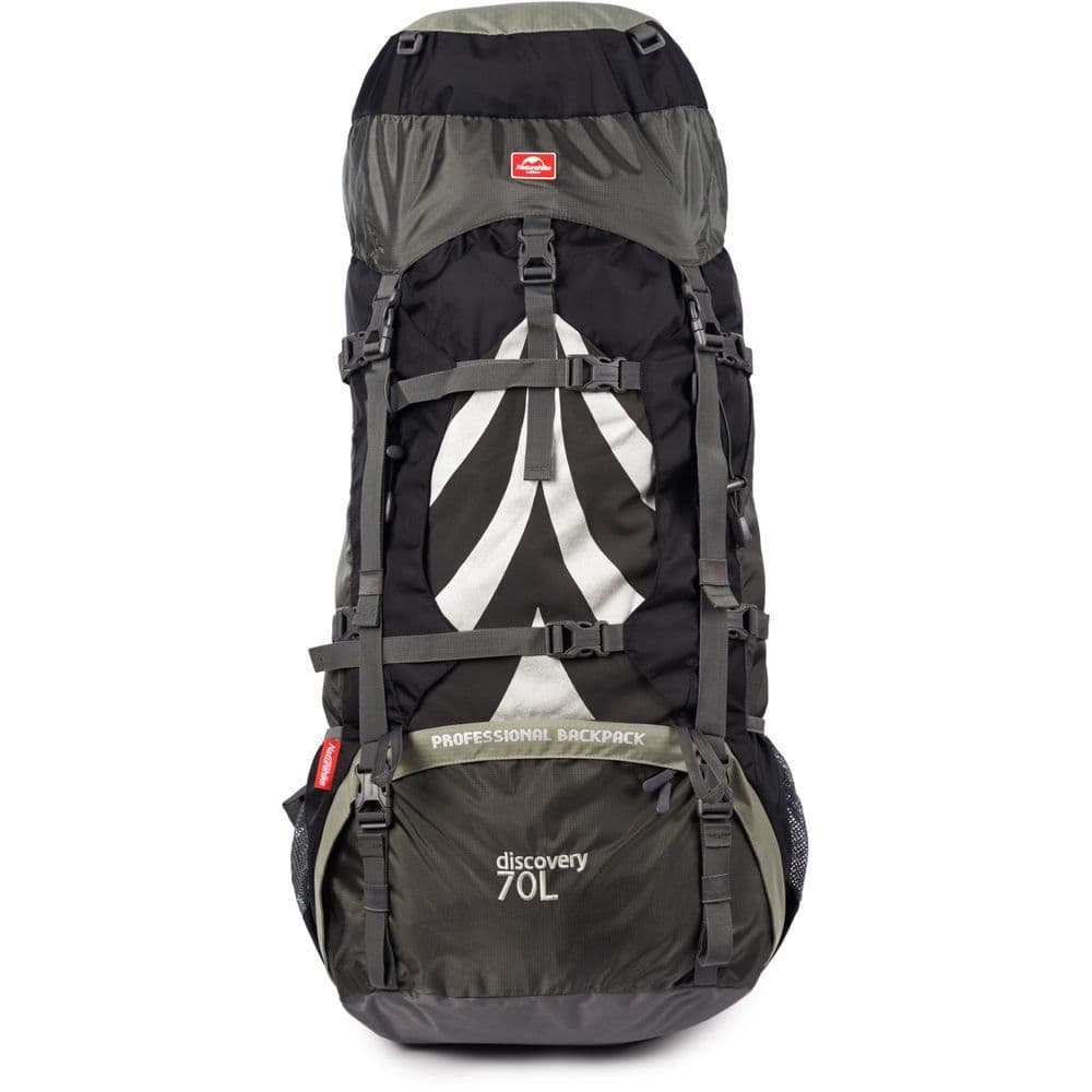 Рюкзак туристический Naturehike NH70B070-B, 70 л + 5 л, чорно-серый