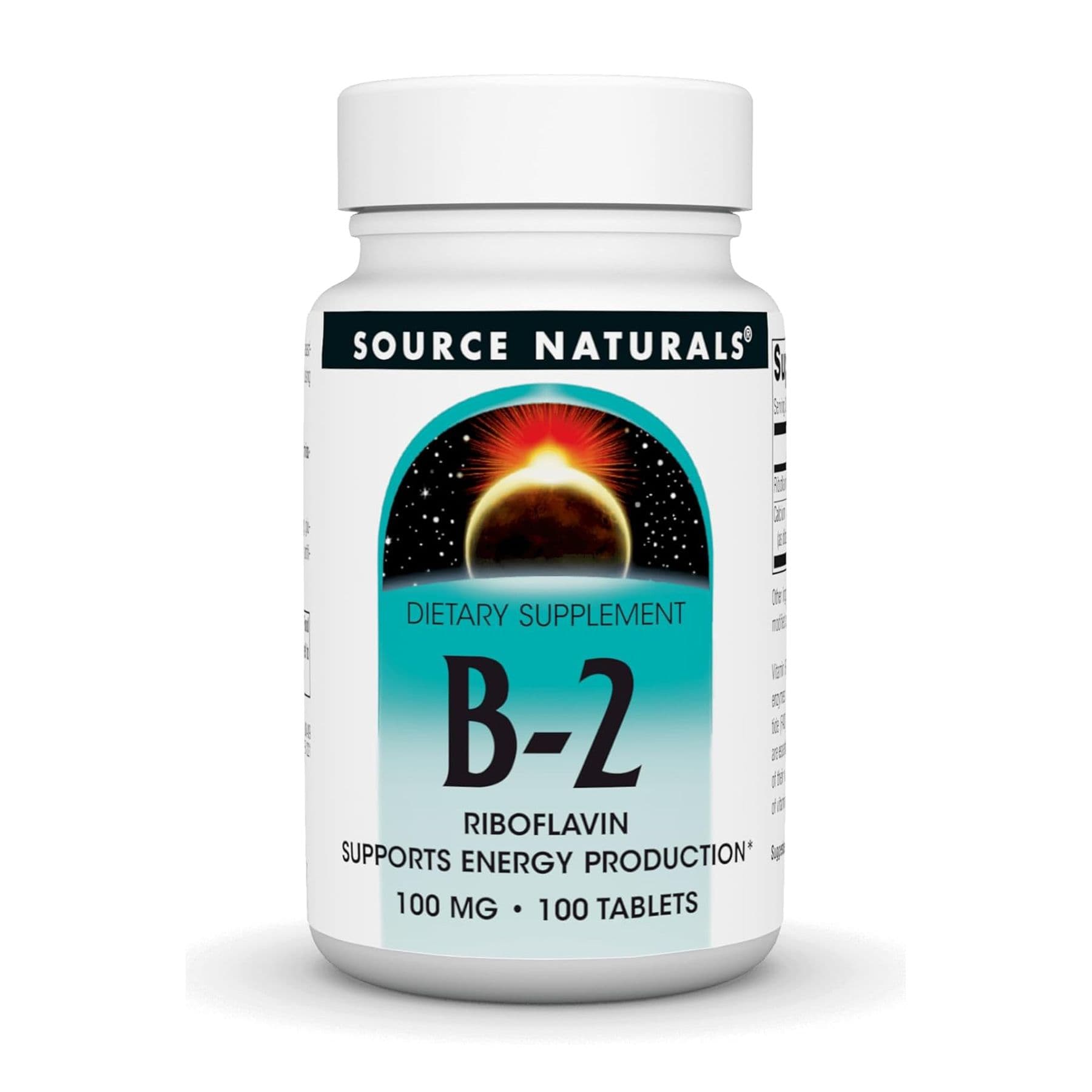 Витамин B-2 100 мг, 100 таблеток, Source Naturals