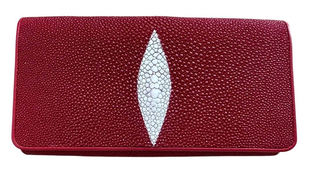 Гаманець зі шкіри ската Exotic Leather Червоний (stw 39) — фото 1
