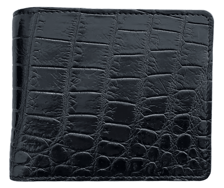 Гаманець чоловічий чорний із натуральної шкіри крокодила Exotic Leather (cw 35)