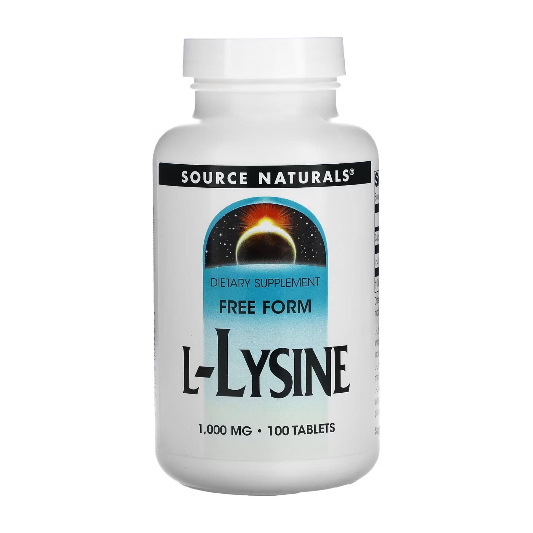 L-Lysine 1000mg - 100 tabs (Пошкоджена етикетка)