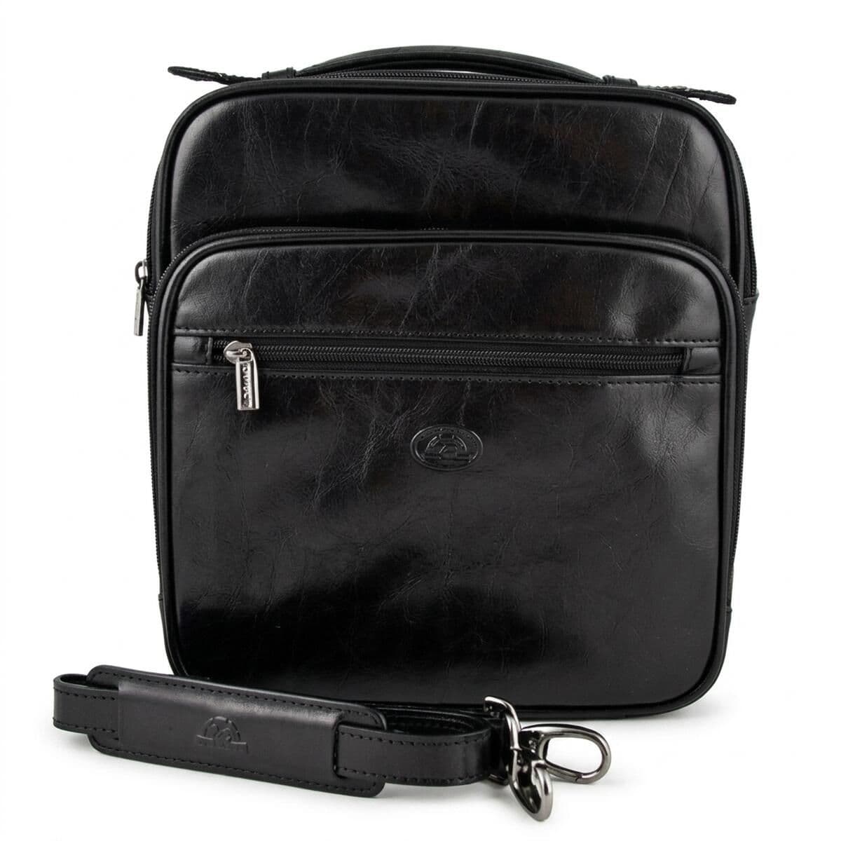 Мужская кожаная сумка Tony Perotti Italico 7058 nero (90634) Черная