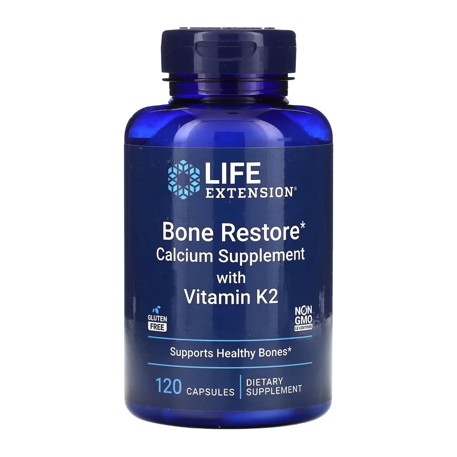Bone Restore с витамином K2 — кальций для укрепления костей, 120 капсул, Life Extension