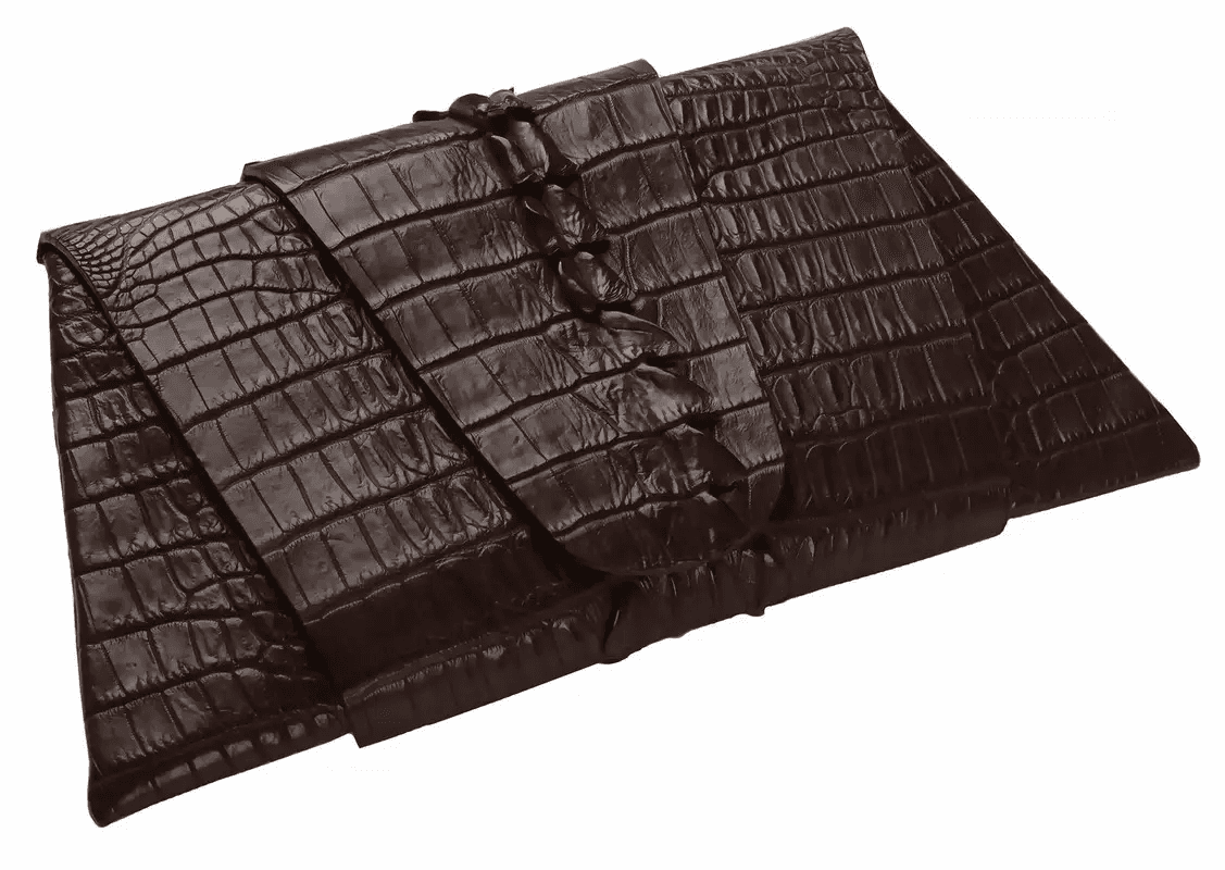 Клатч зі шкіри крокодила Exotic Leather Коричневий (ccl01)