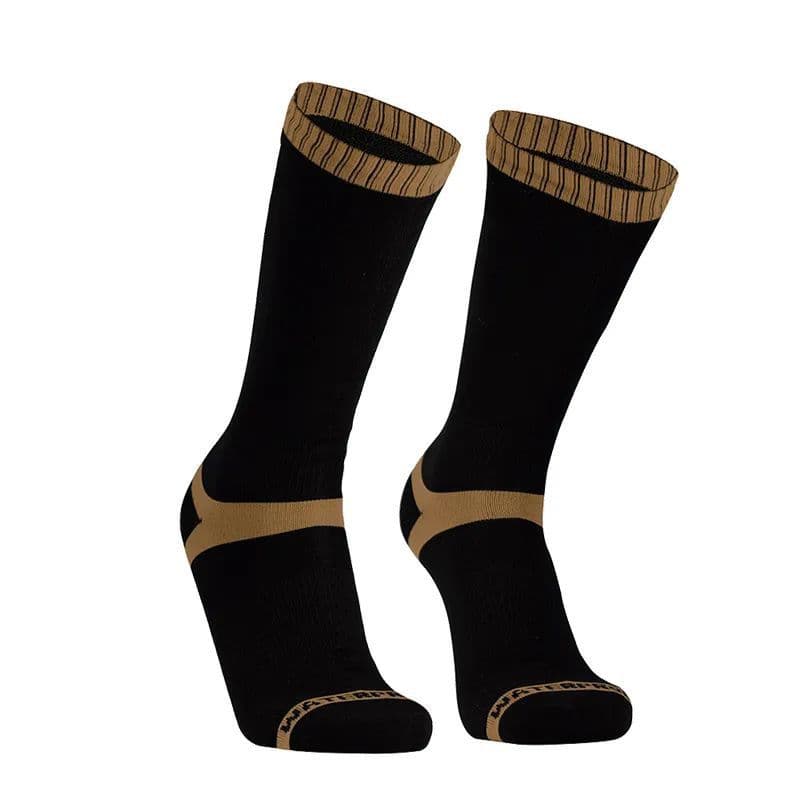 Шкарпетки водонепроникні Dexshell Hytherm Pro Socks, розмір S (36-38), чорні з коричневою смугою
