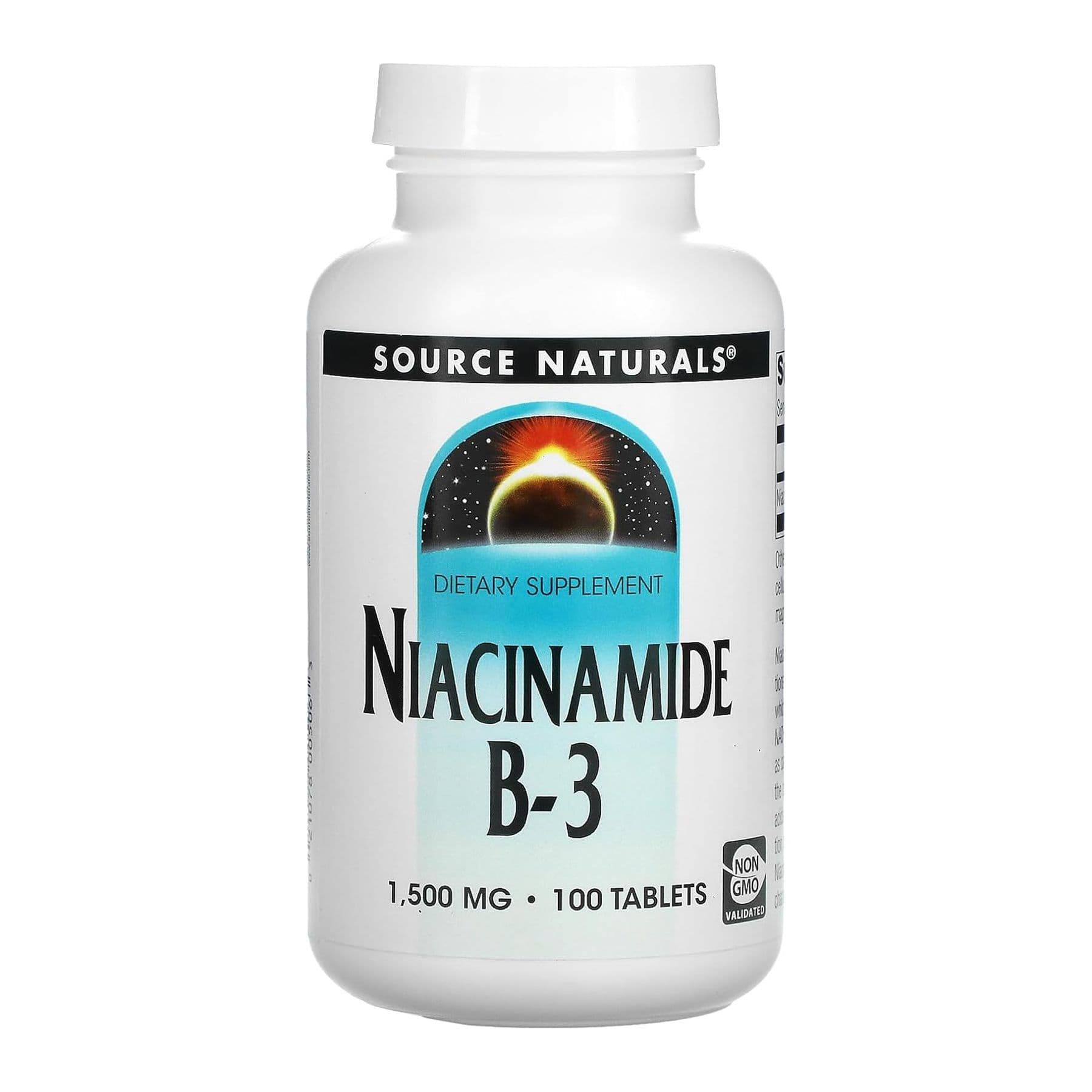 Ниацинамид B-3 1500 мг, 100 таблеток, Source Naturals