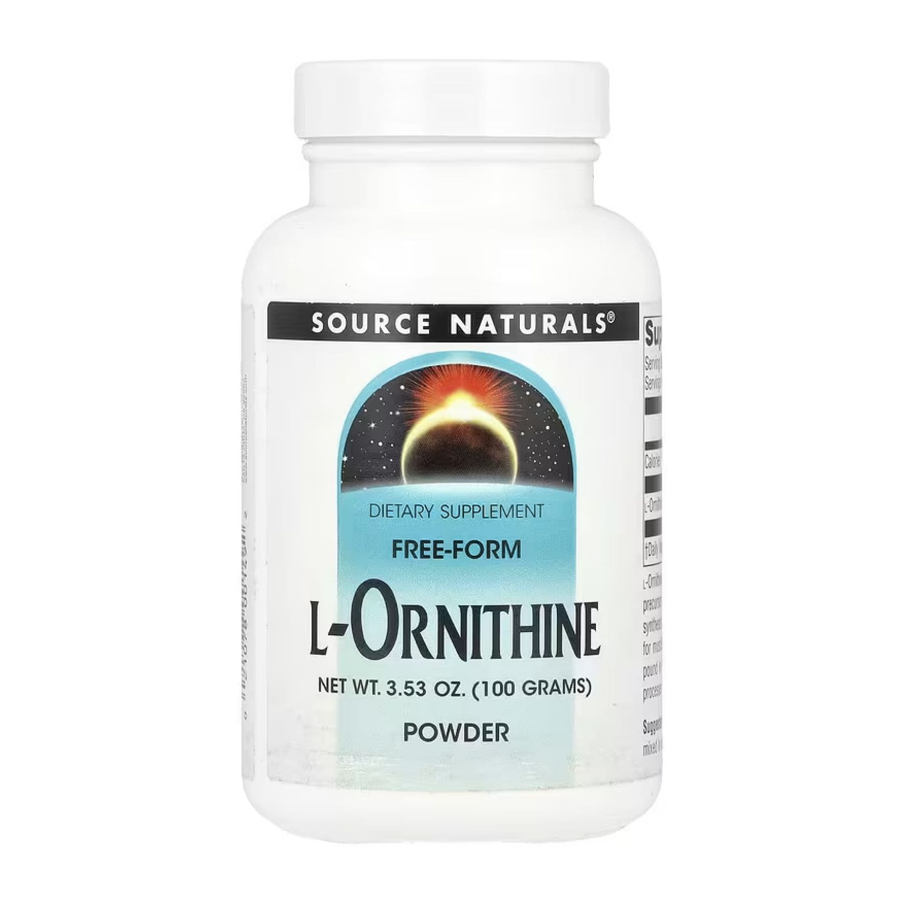L-Орнитин, порошок, 100 г, Source Naturals