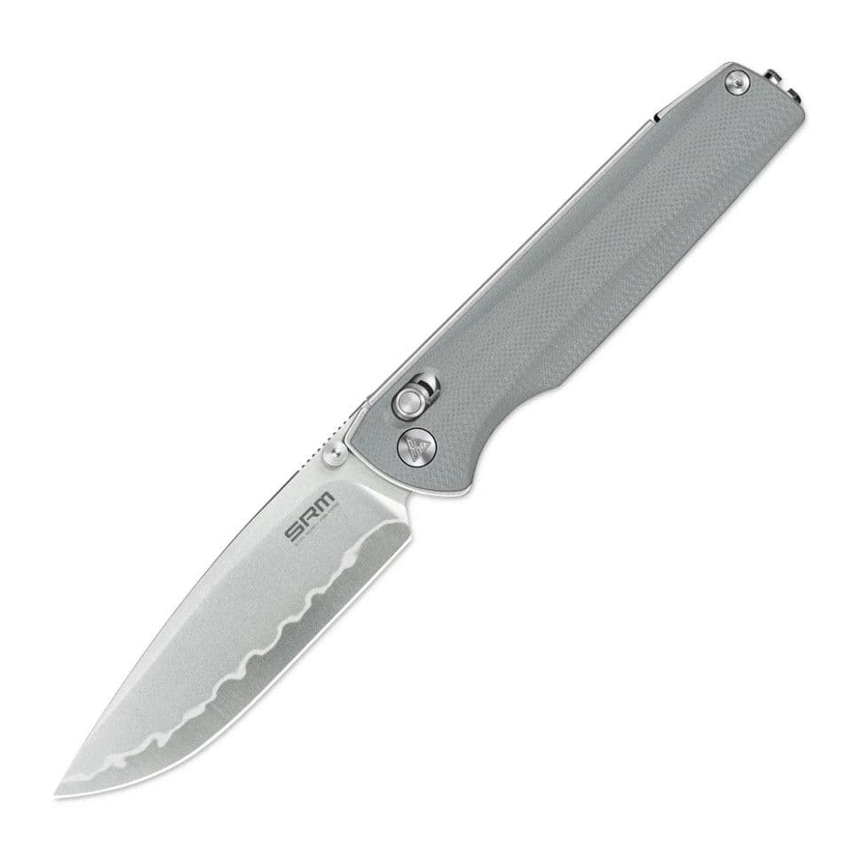Ніж складаний туристичний SRM Terrier (9 см) 140Cr / G10 сірий