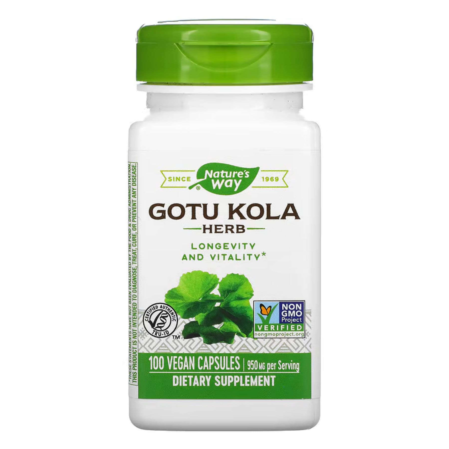 Готу Кола, 100 вег. капсул, Nature's Way