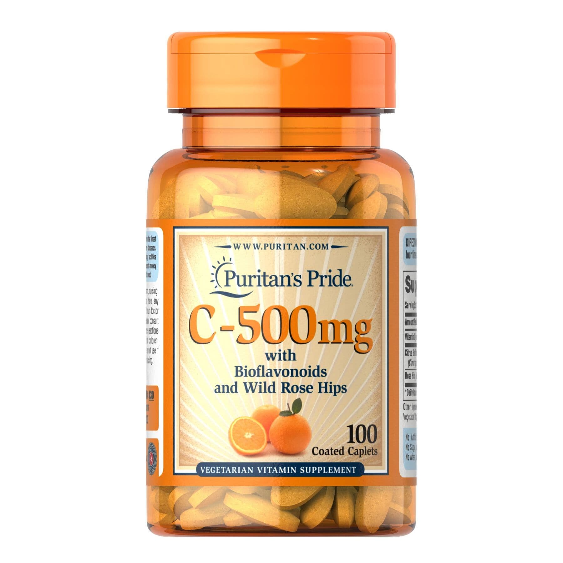 Vitamin C-500 mg with Bioflavonoids and Rose Hips - 100 Caps (Пошкоджена кришка)