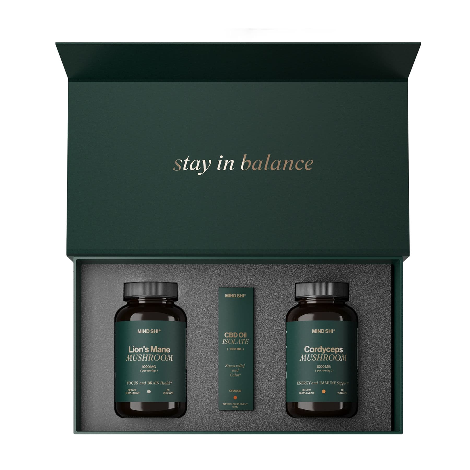 MIND SHI Mushroom+CBD Oil Premium Box, Mind Shi