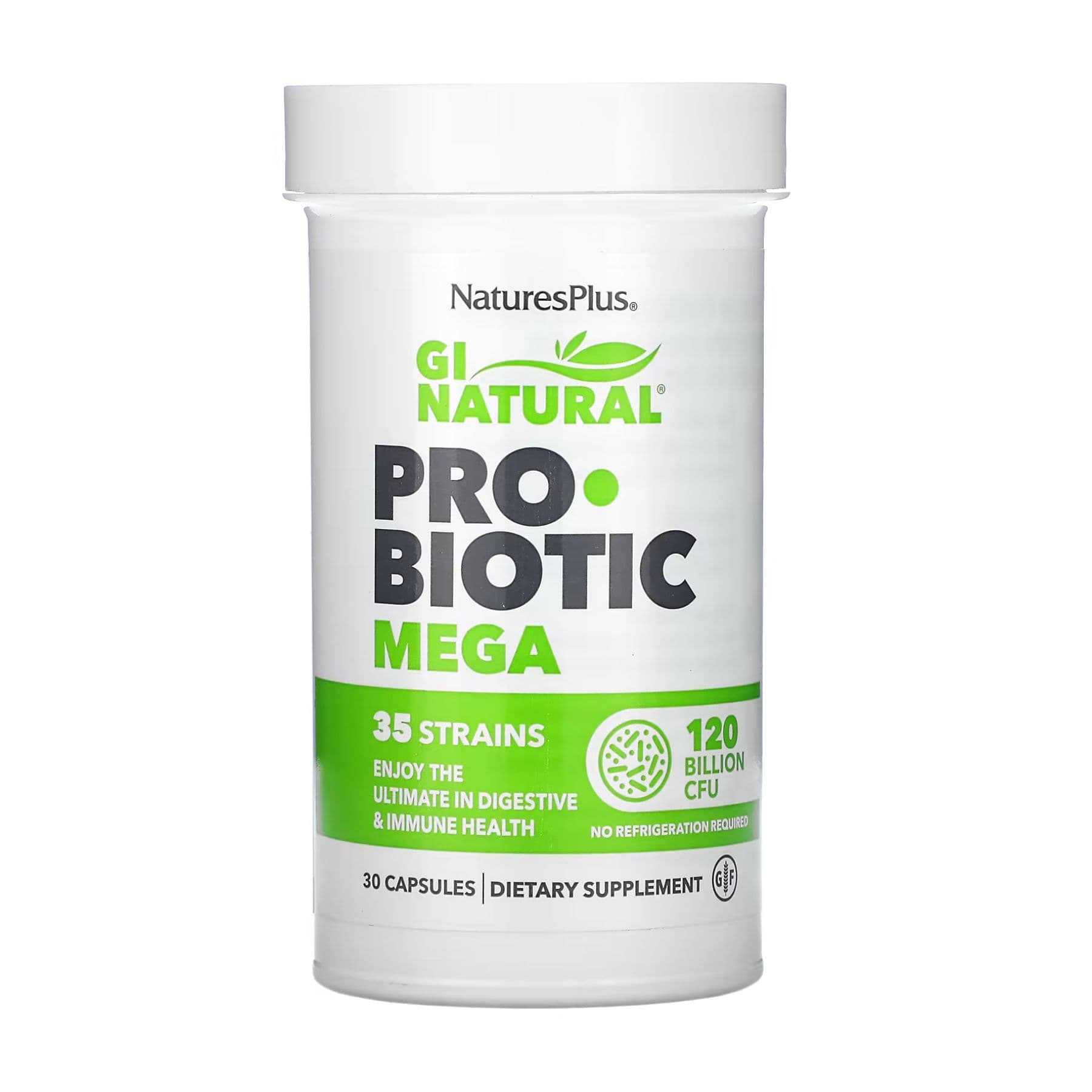 Пробиотик GI Natural Probiotic Mega, 30 капсул, Nature's Plus