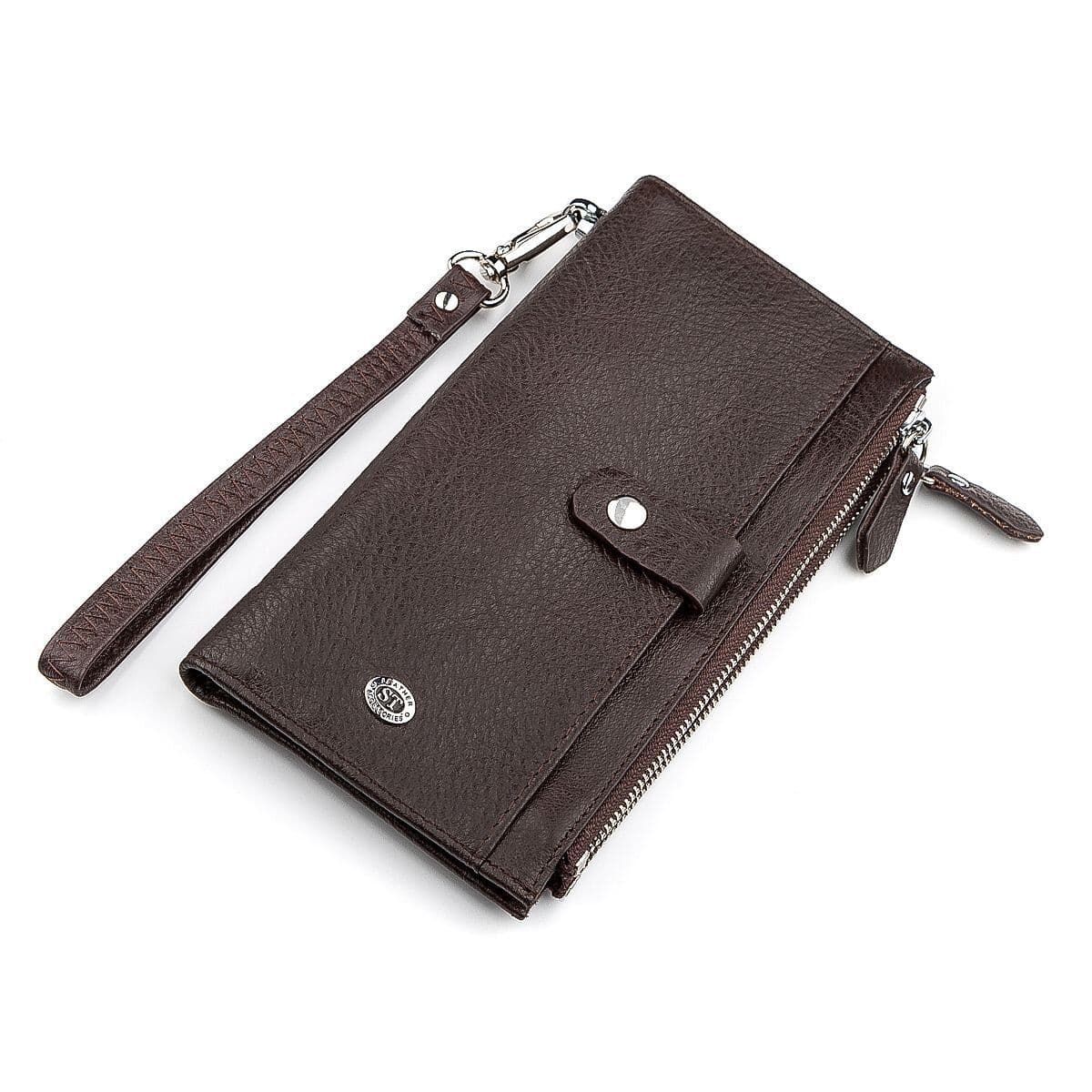 Гаманець ST Leather 18382 (ST420) з натуральної шкіри Коричневий — фото 1