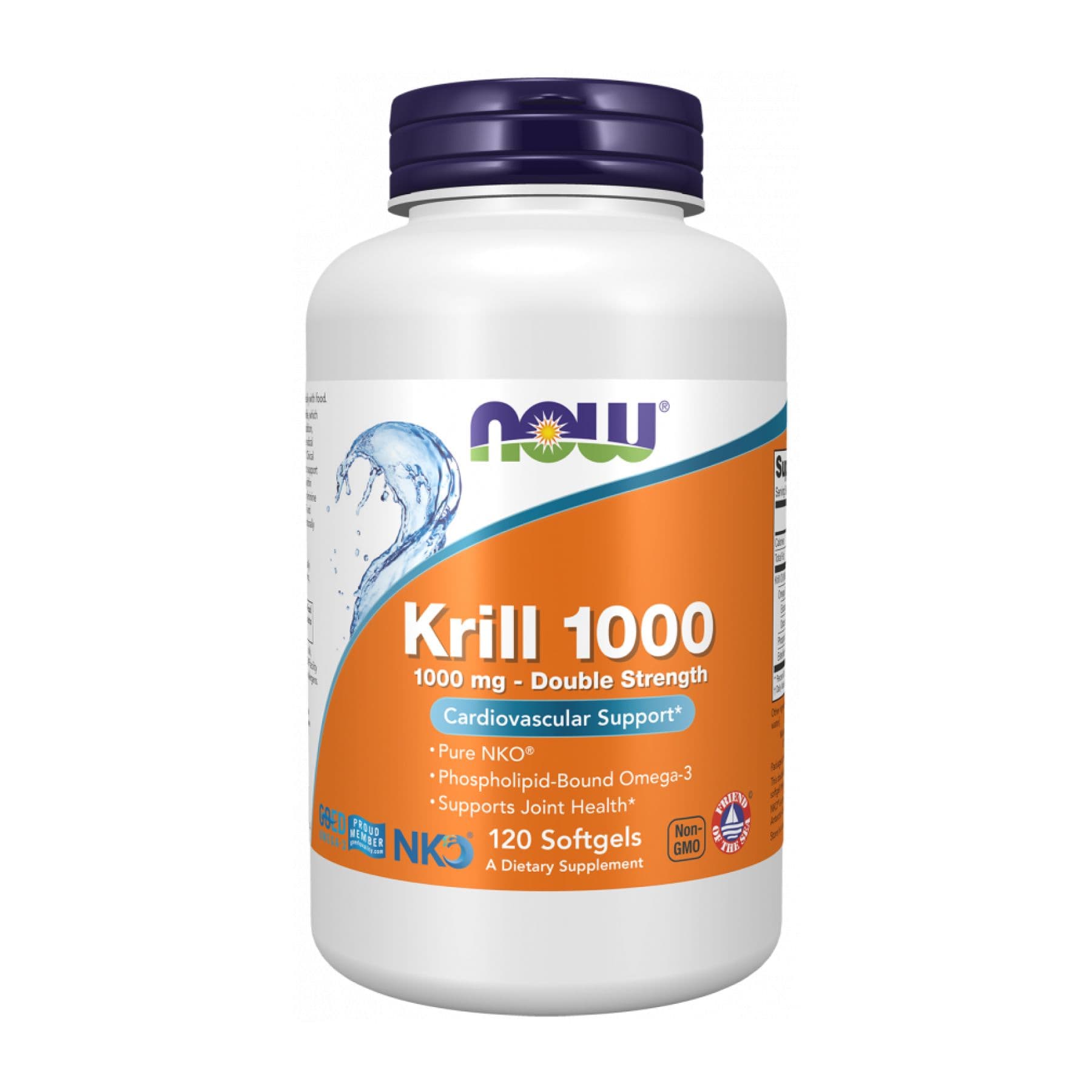 Олія криля 1000 мг, 120 капсул софтгель, Now Foods