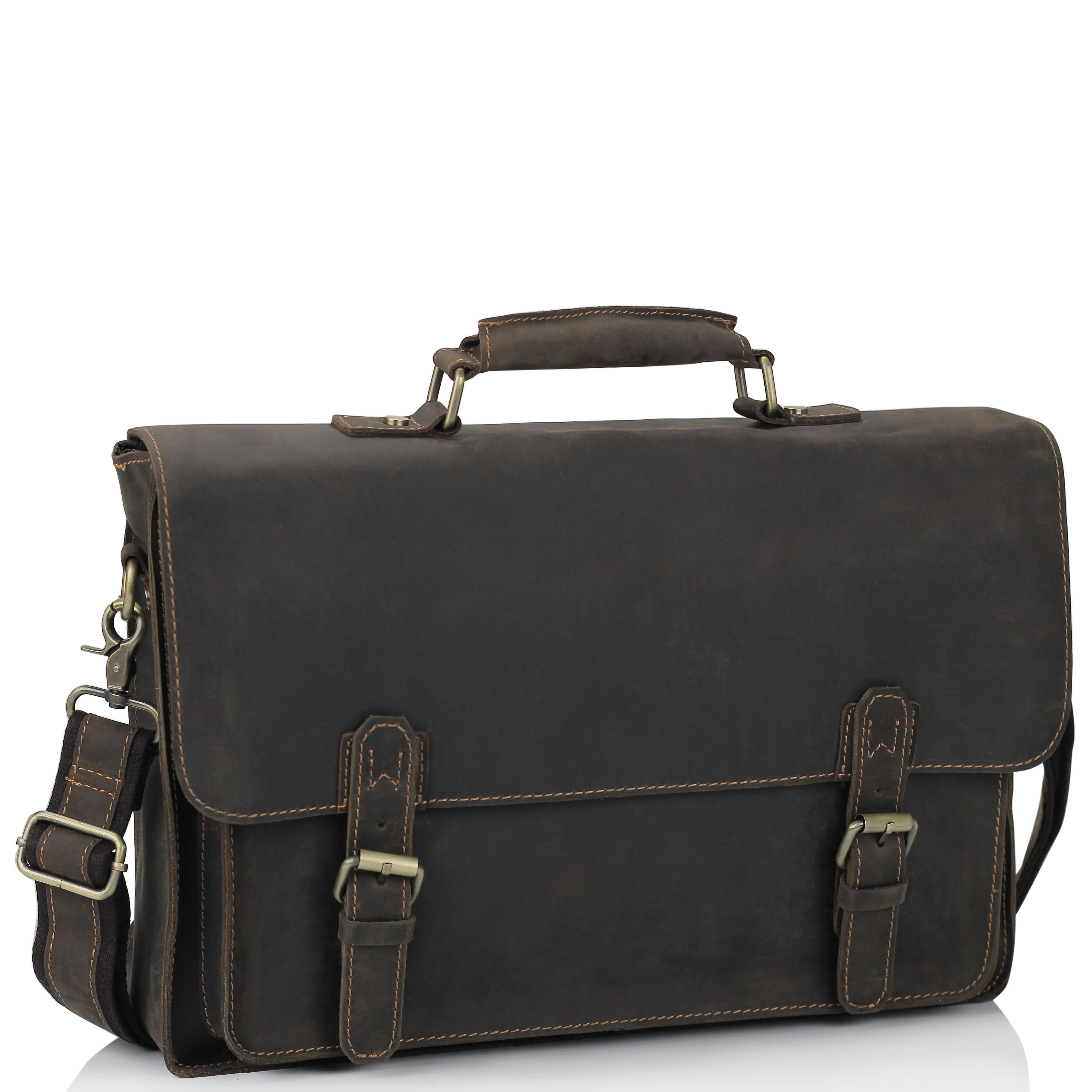 Портфель мужской кожаный в винтажном стиле Tiding Bag 7205R