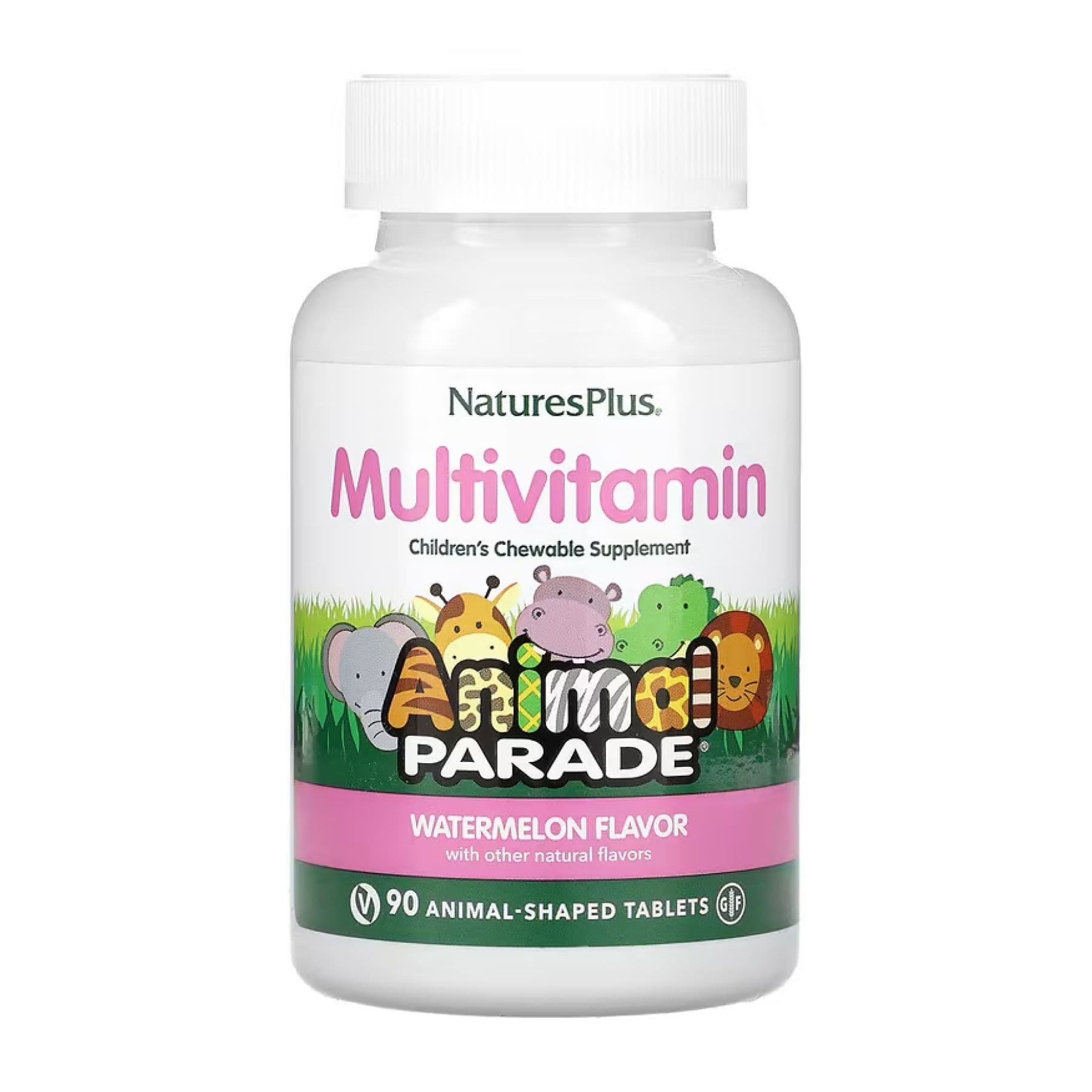 Мультивитамины для детей, вкус арбуза, 90 таблеток, Nature's Plus