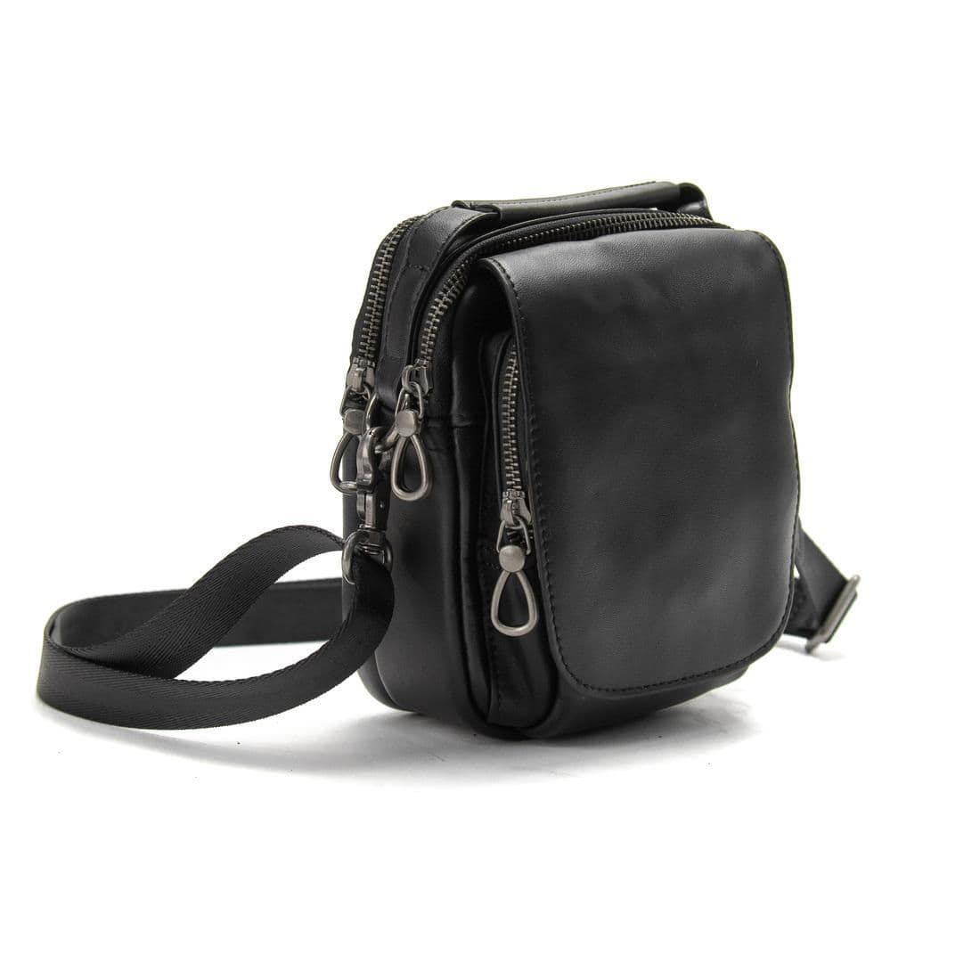 Сумка мужская через плечо из натуральной гладкой кожи TDING BAG 6016A