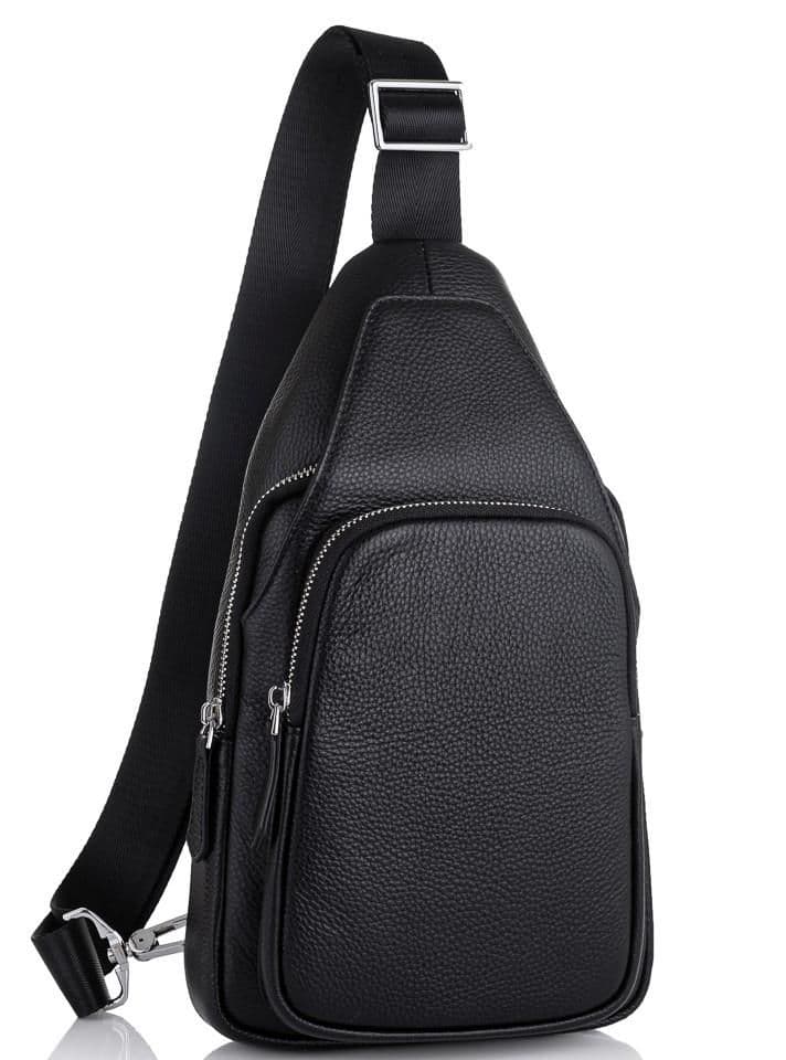 Чоловіча сумка-слінг через плече натуральна шкіра Tiding Bag SM8-681A — фото 1