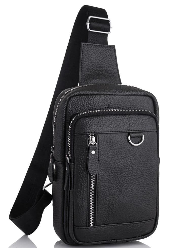 Чоловічий шкіряний рюкзак на одну лямку через плече Tiding Bag A25F-6315A — фото 1