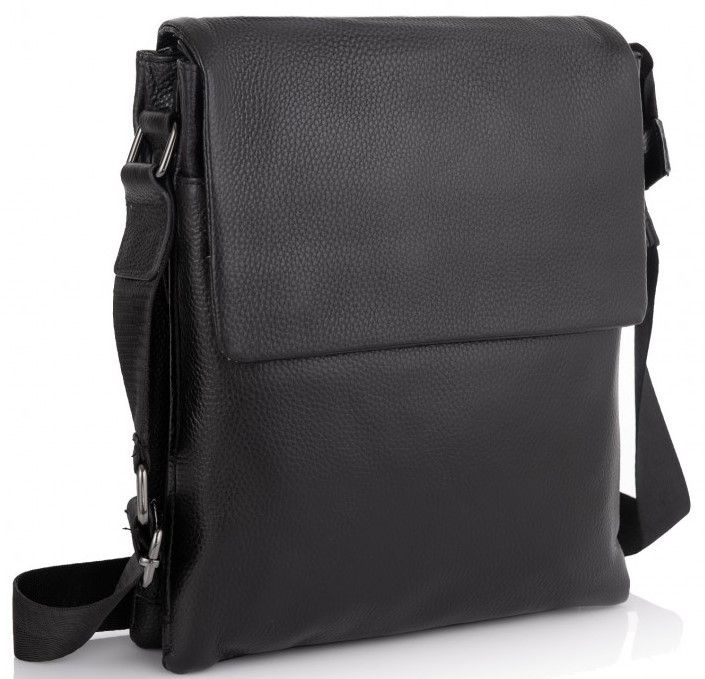 Чоловіча сумка з натуральної шкіри Tiding Bag чорна