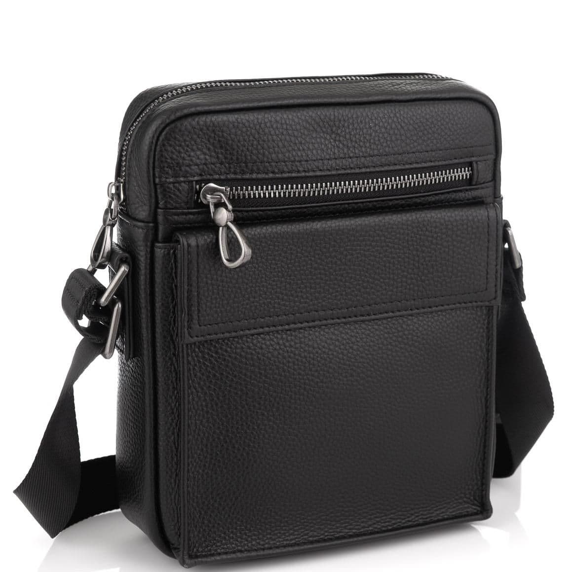 Черная кожаная сумка мужская Tiding Bag NM29-88079A