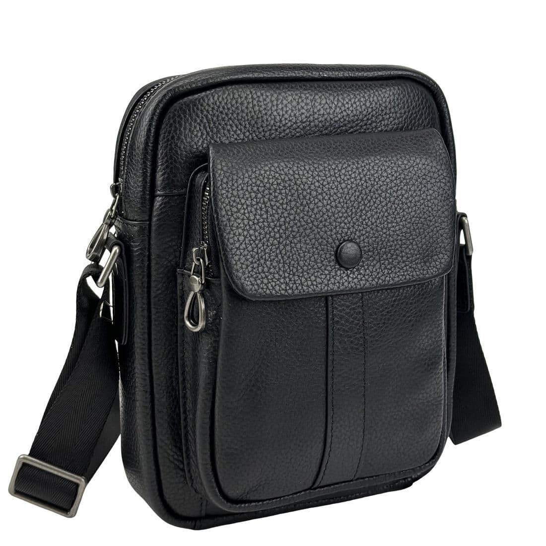 Мужской мессенджер из мягкой кожи Tiding Bag 1639A