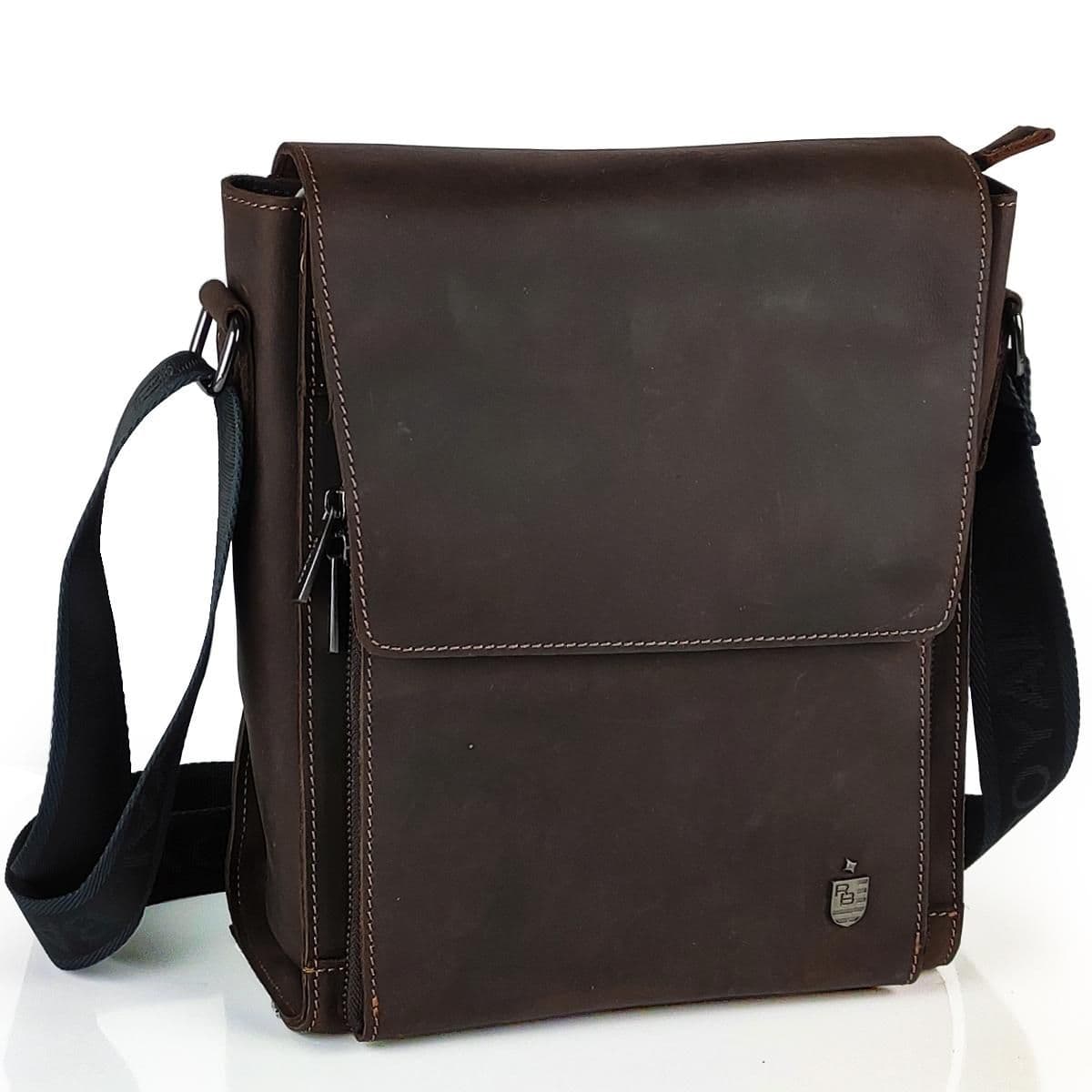 Чоловіча сумка через плече з матової вінтажної шкіри Royal Bag RB-V-JD4-7055C