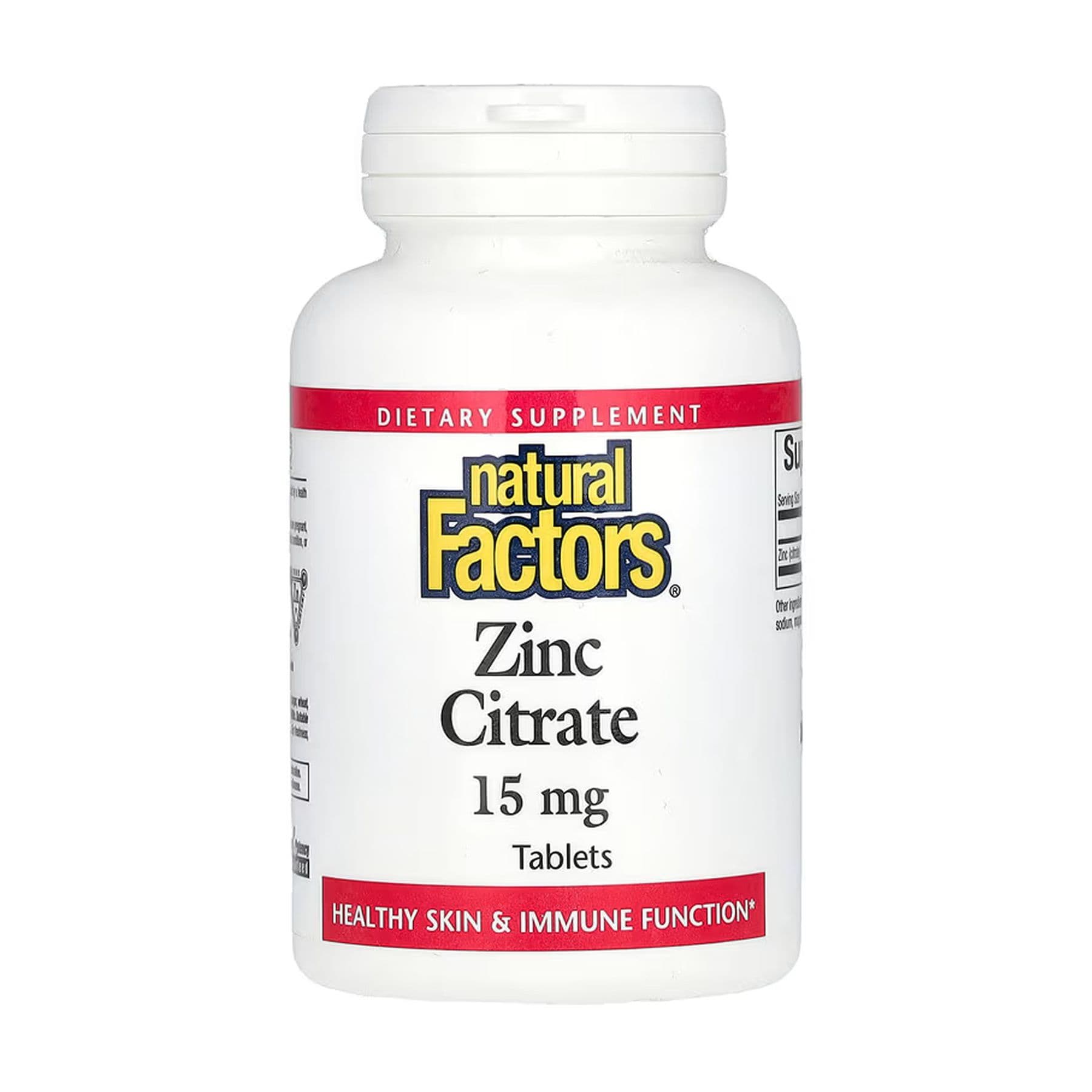 Цитрат цинку, 15 мг, 30 таблеток, Natural Factors