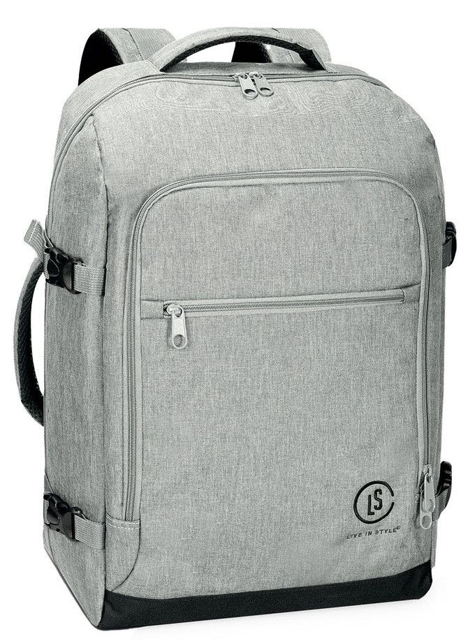 Великий дорожній рюкзак - сумка для подорожей 40L Live in style світло-сірий