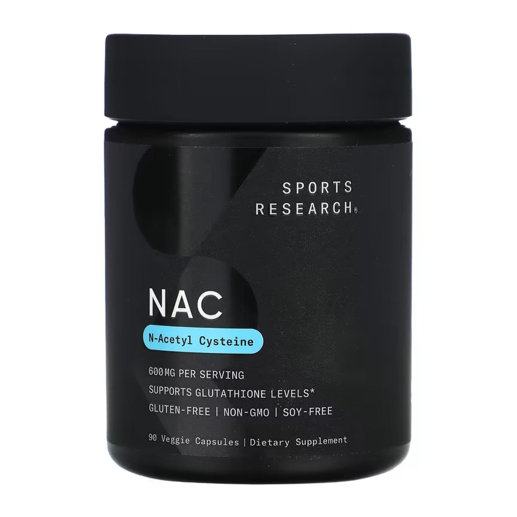 N-Ацетилцистеїн (NAC) 600 мг, 90 вегетаріанських капсул, Sport Research
