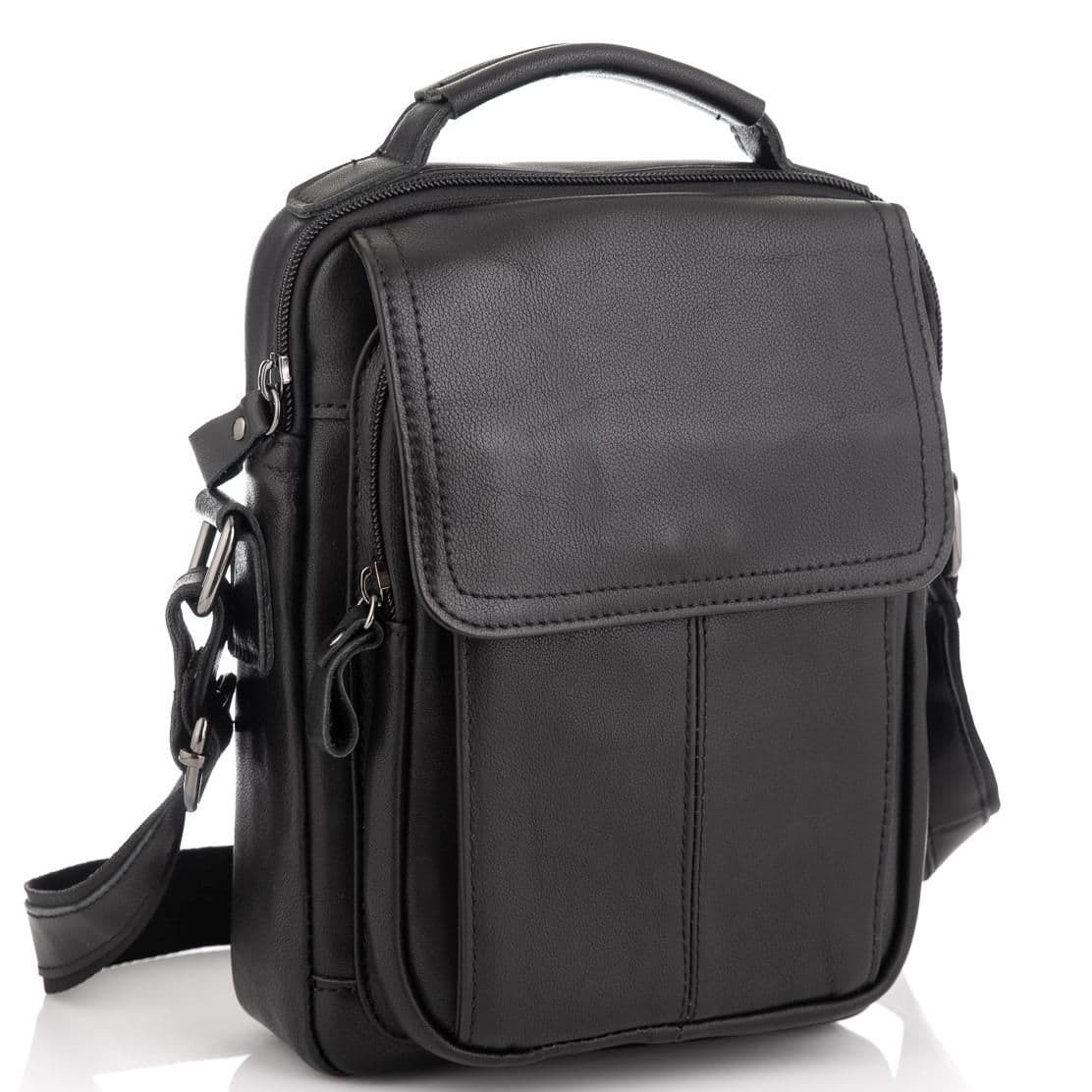 Чоловіча сумка через плече чорна Tiding Bag N2-8017A