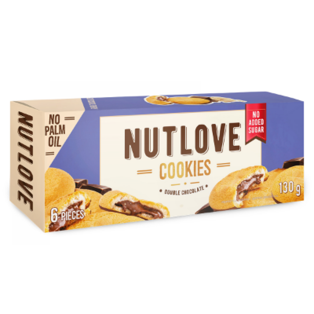 Nutlove Cookies, 130 г, Двойной шоколад