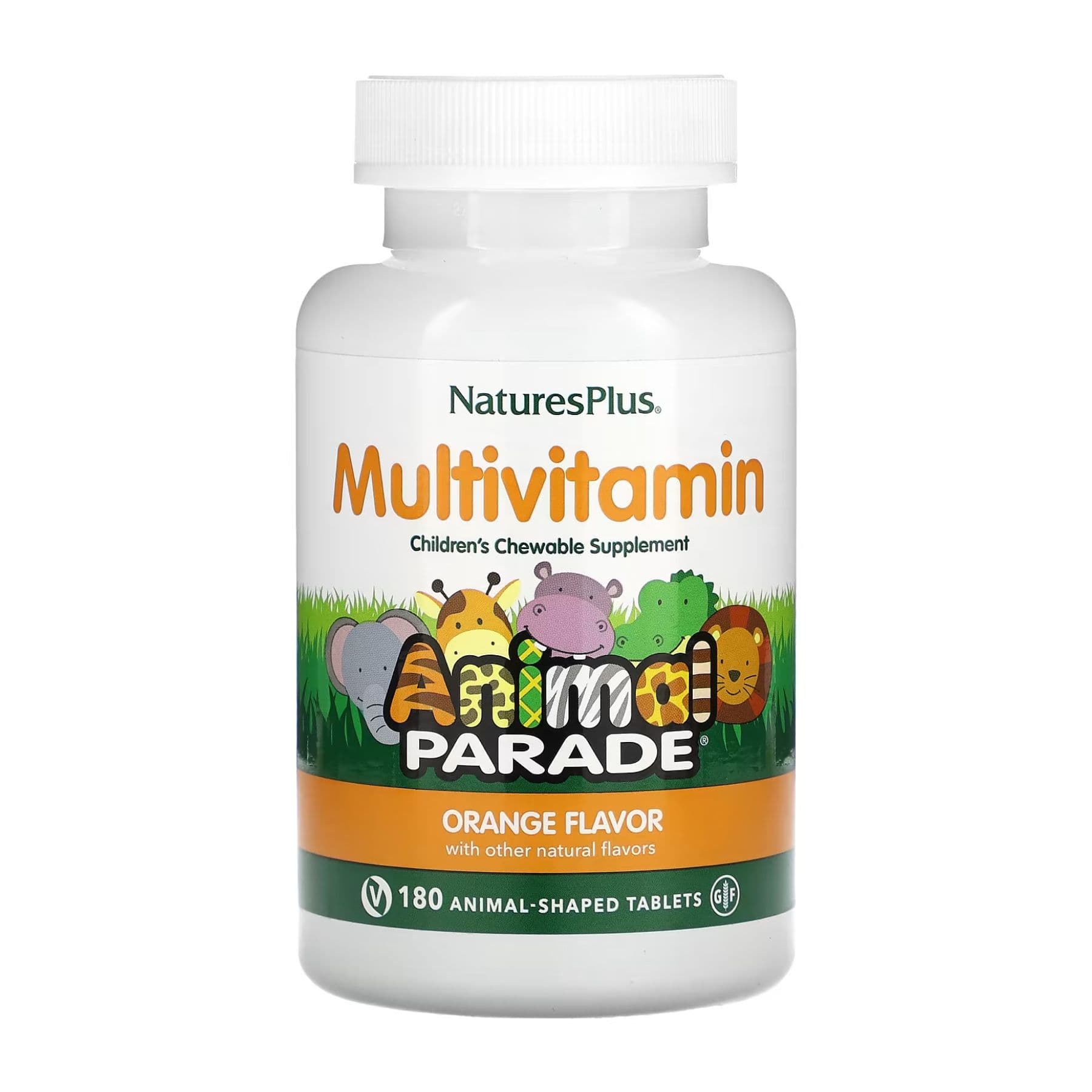 Мультивитамины для детей, вкус апельсина, 180 таблеток, Nature's Plus